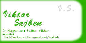 viktor sajben business card